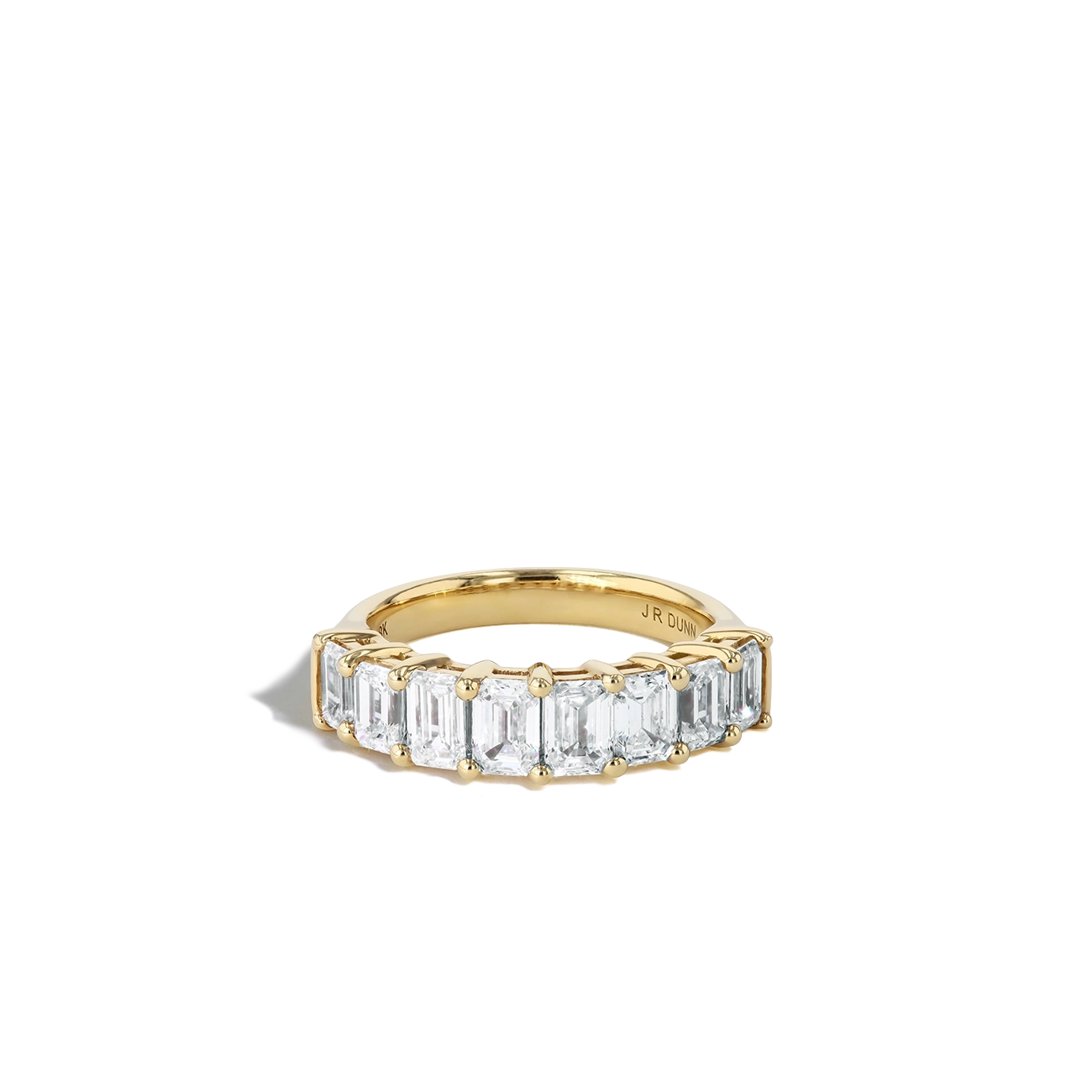 2 Carat Emerald Diamond Airline Band