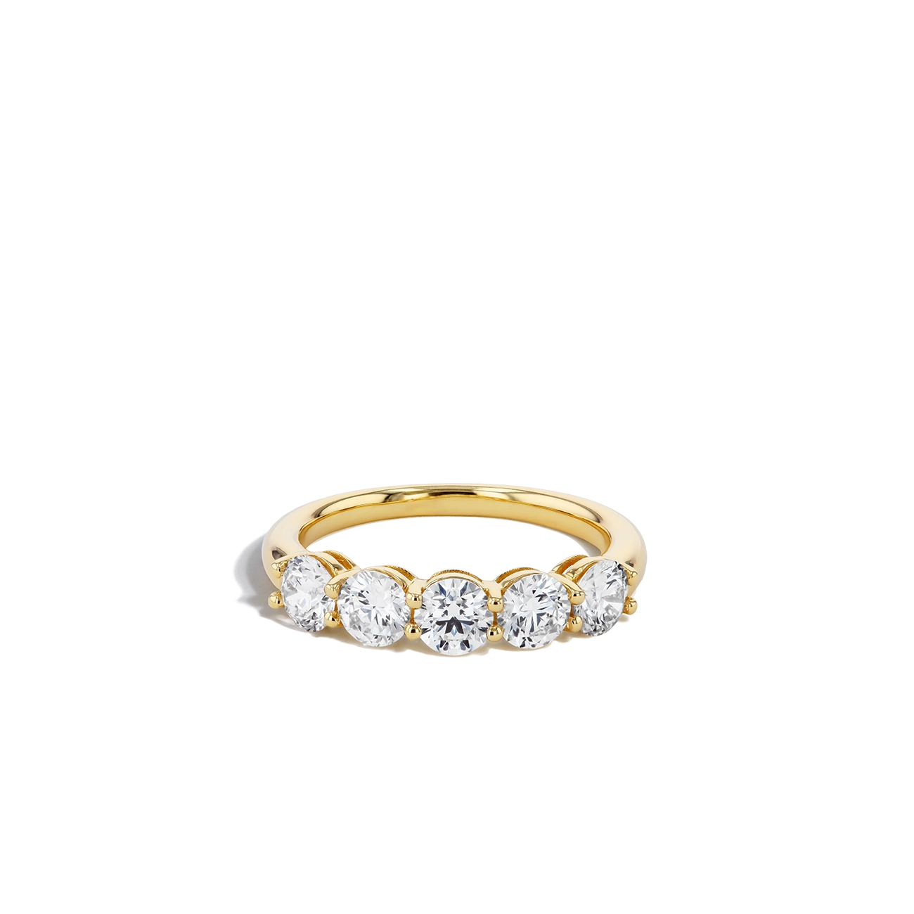 Shared Prong Diamond Wedding Band