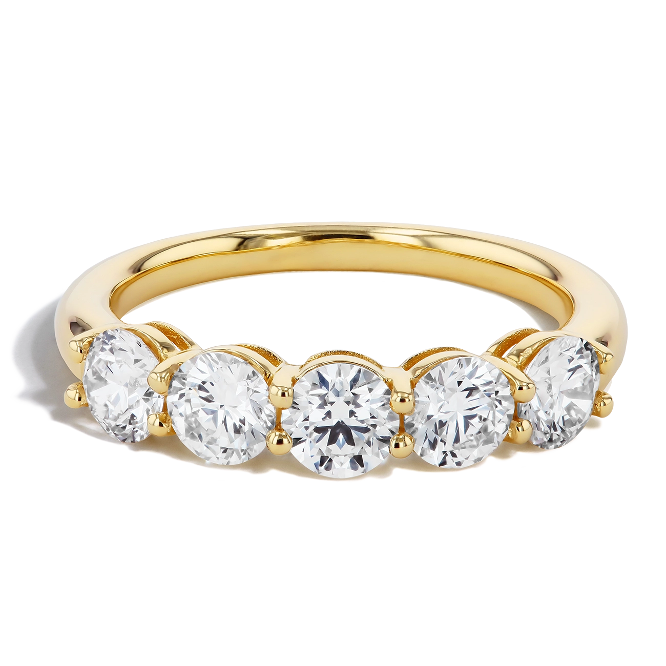 Shared Prong Diamond Wedding Band