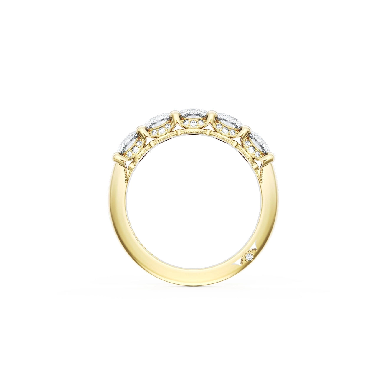 Tacori Crescent Royal T Gold 1/4 Diamond Wedding Band