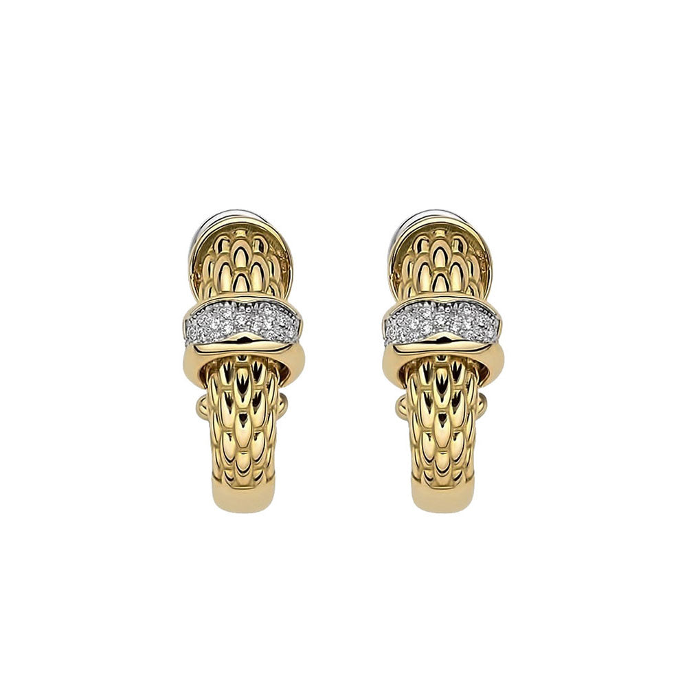 Fope Pavé Diamond Huggie Earrings