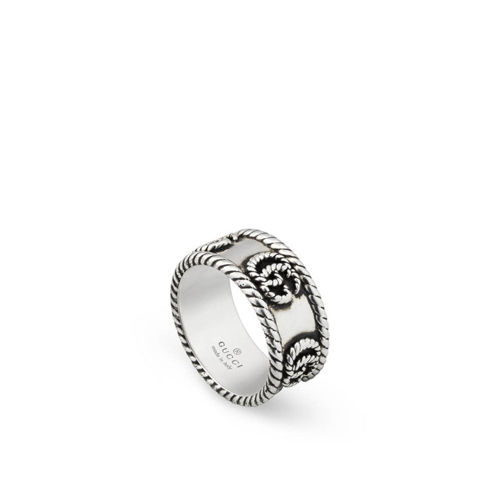 Gucci GG Marmont Silver Ring Medium Band