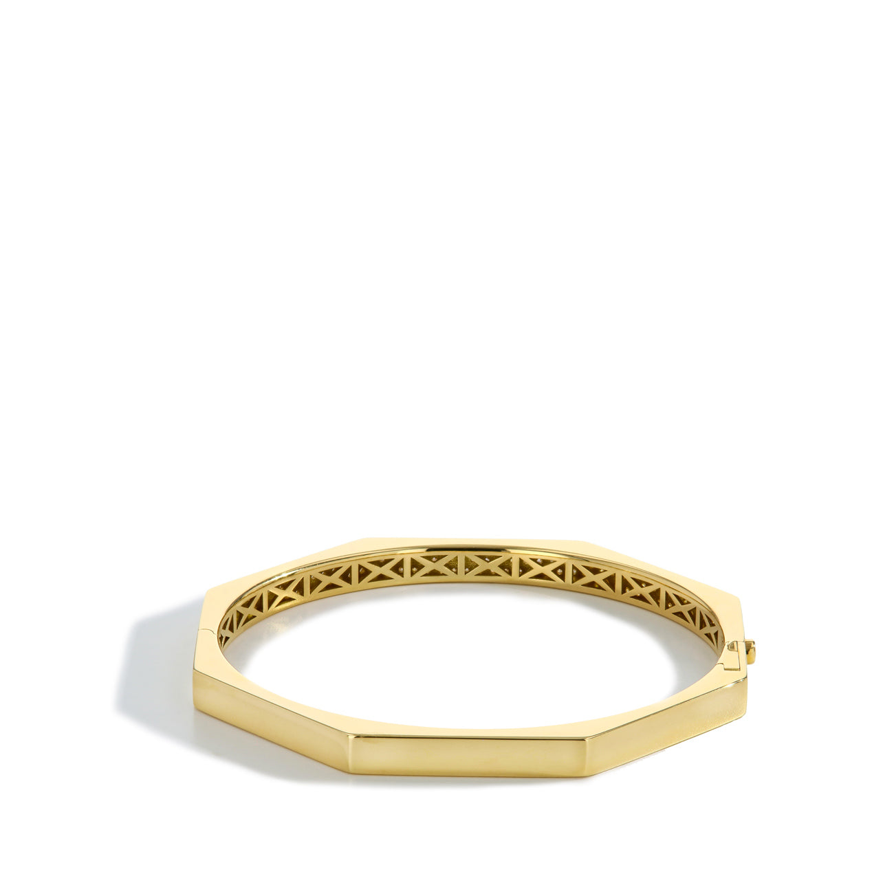 Octagon Pavé Diamond Bangle Bracelet