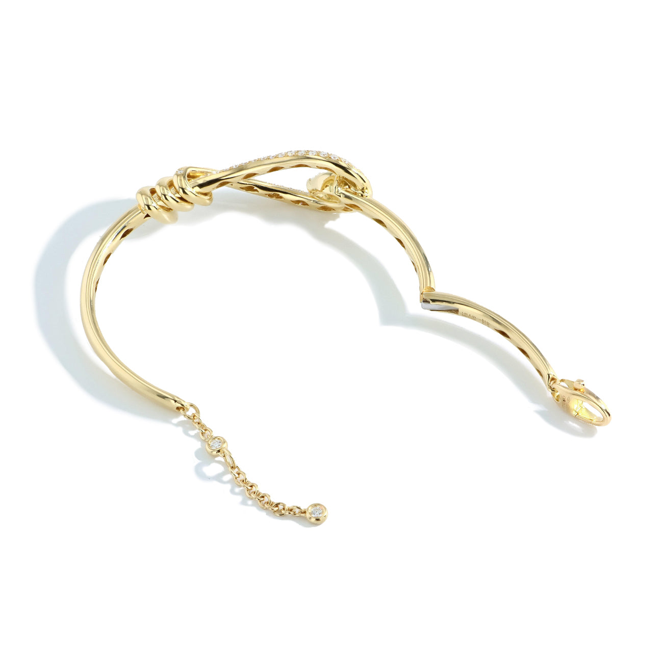Diamond Pear Pave Bangle Bracelet