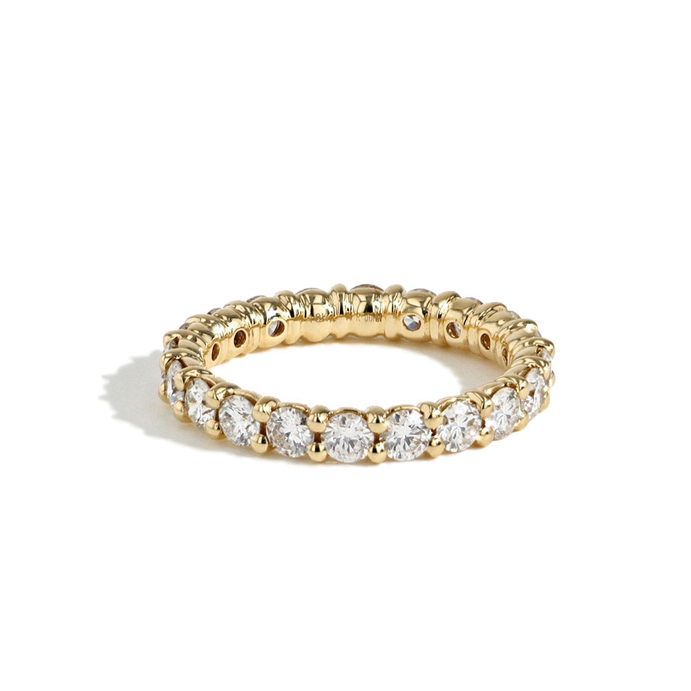 2ctw Round Diamond Eternity Band in Yellow Gold