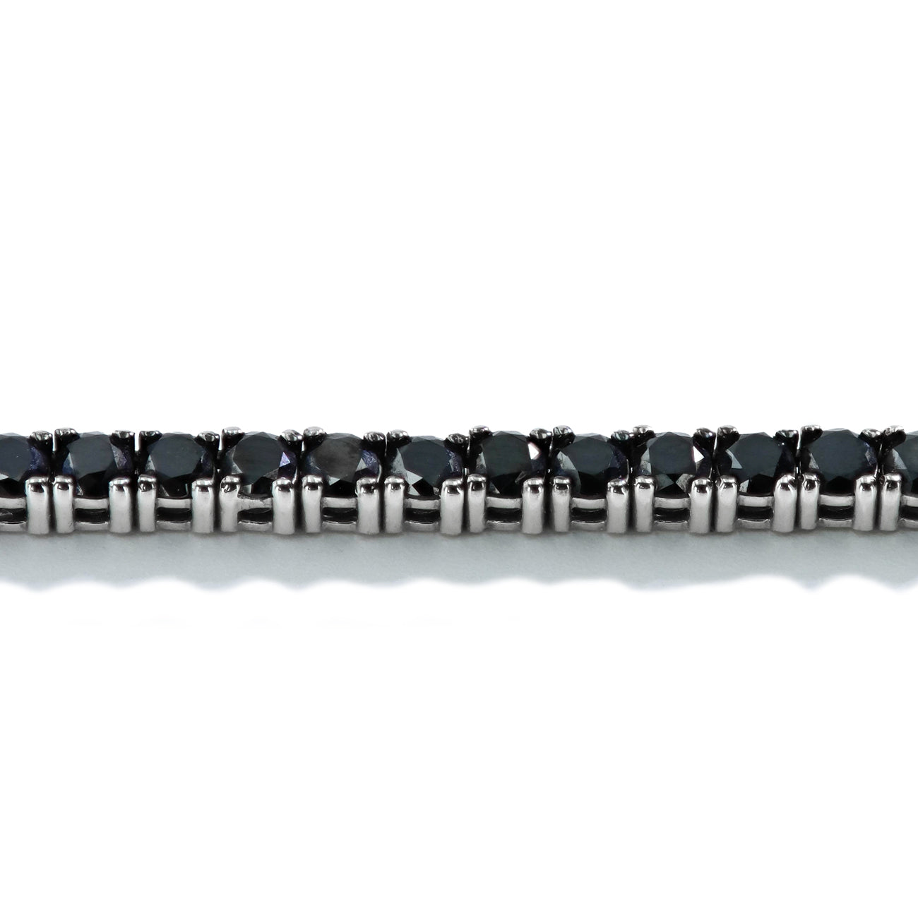 12 Carat Men's Black Diamond Tennis Necklace