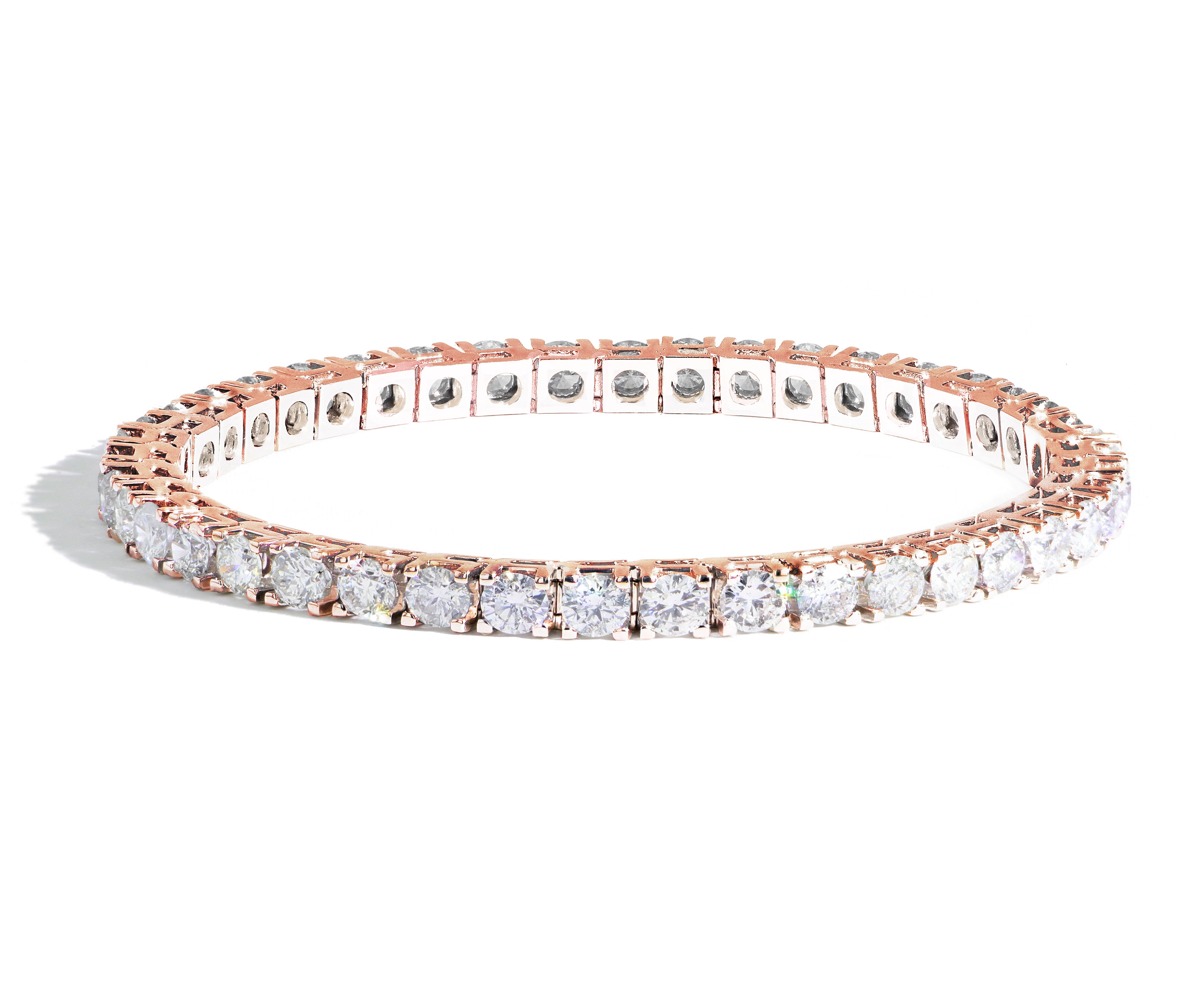 4.50 Carat Diamond Tennis Bracelet in 14k Rose Gold
