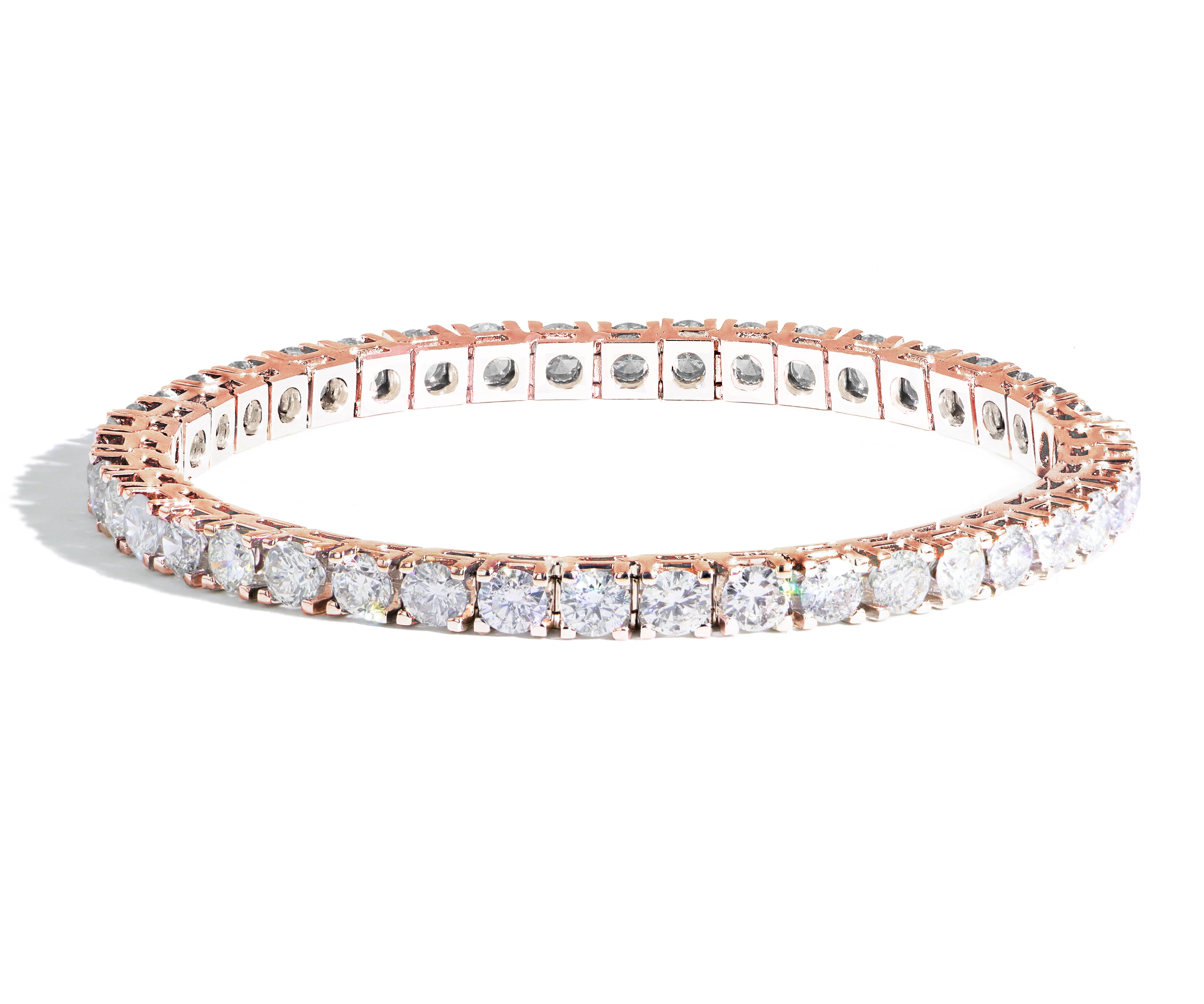 4.50 Carat Diamond Tennis Bracelet in 14k Rose Gold