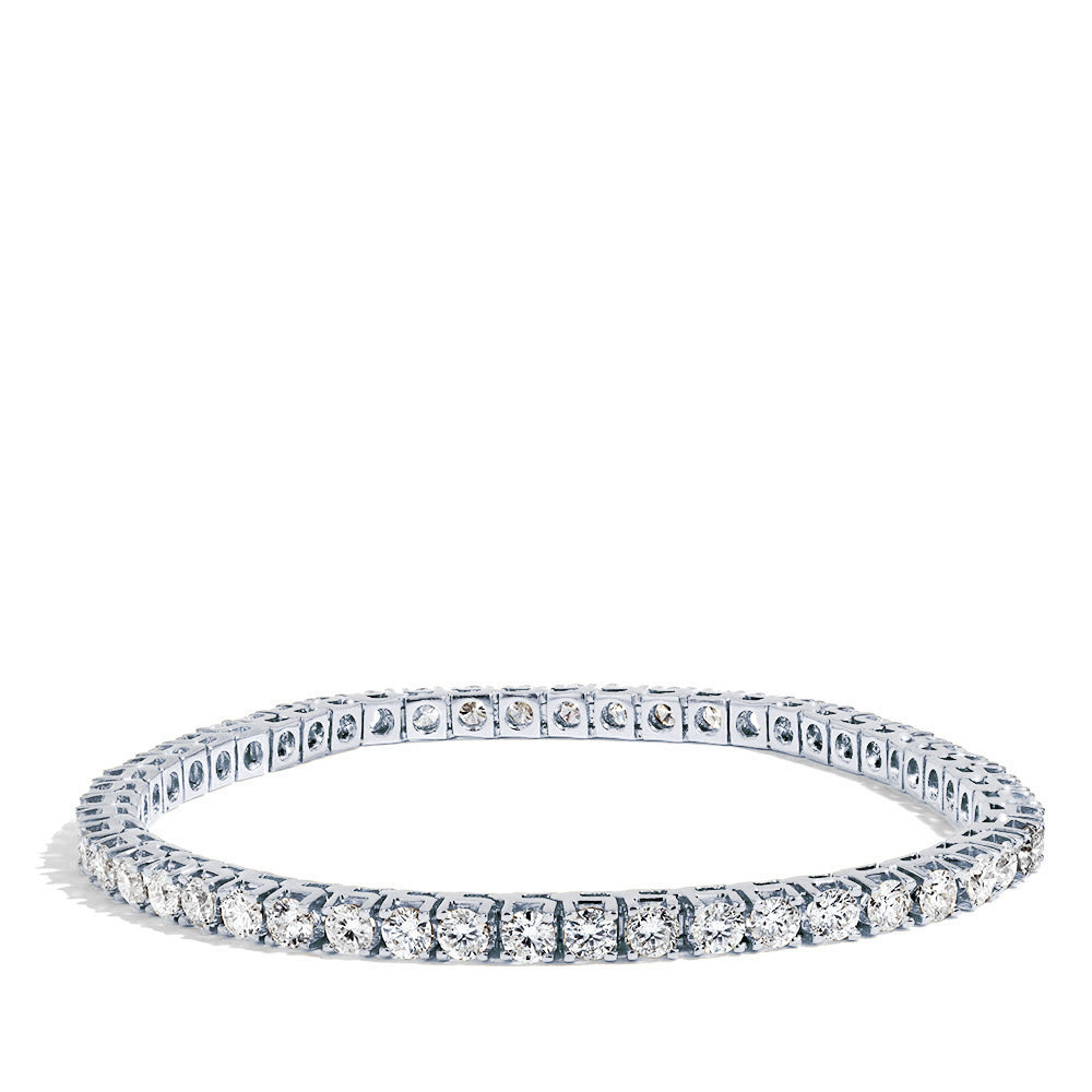 9.5 Carat Men's Diamond Tennis Bracelet in 14k White Gold