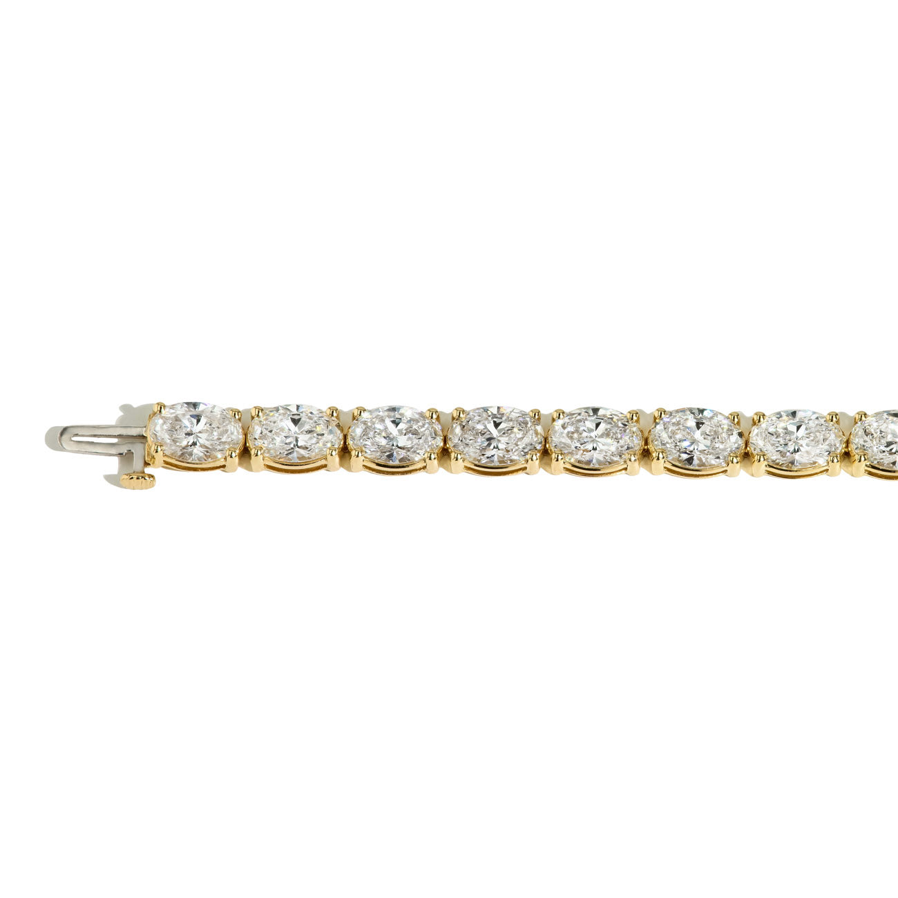 Oval-Cut Lab Grown Diamond Tennis Bracelet