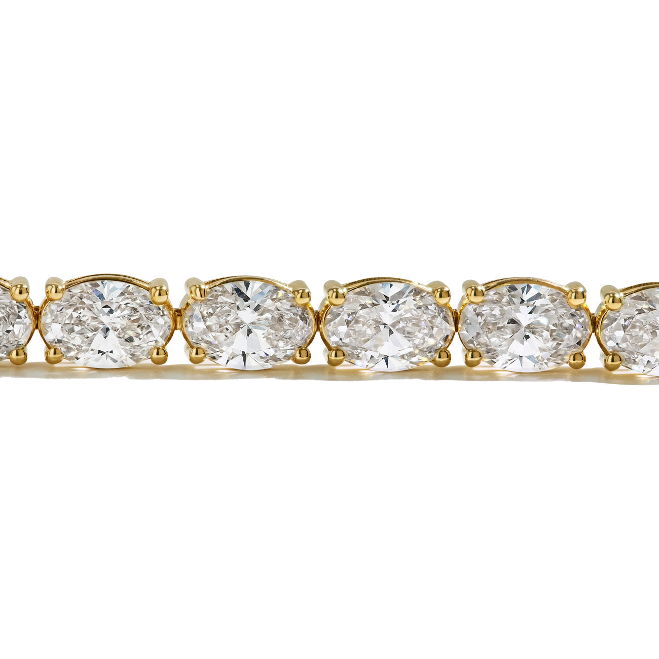 Oval-Cut Lab Grown Diamond Tennis Bracelet