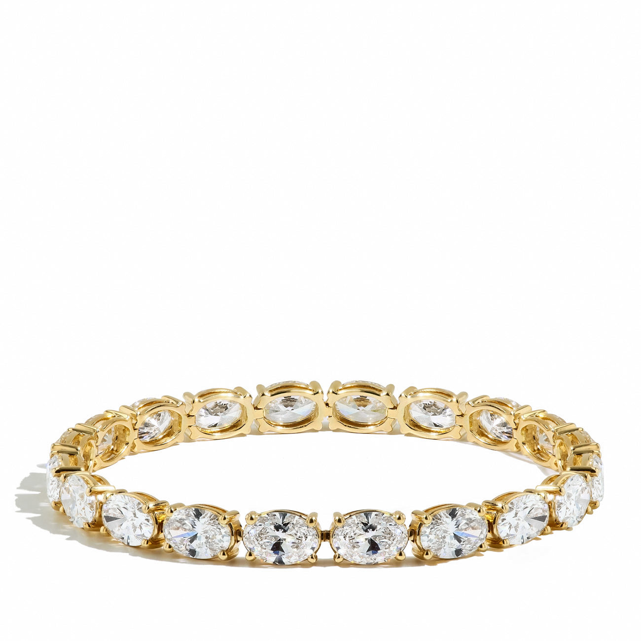 Oval-Cut Lab Grown Diamond Tennis Bracelet