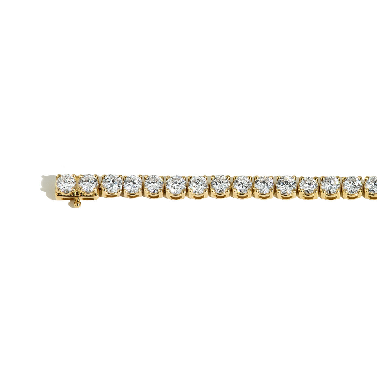 10 Carat Round Lab Grown Diamond Tennis Bracelet
