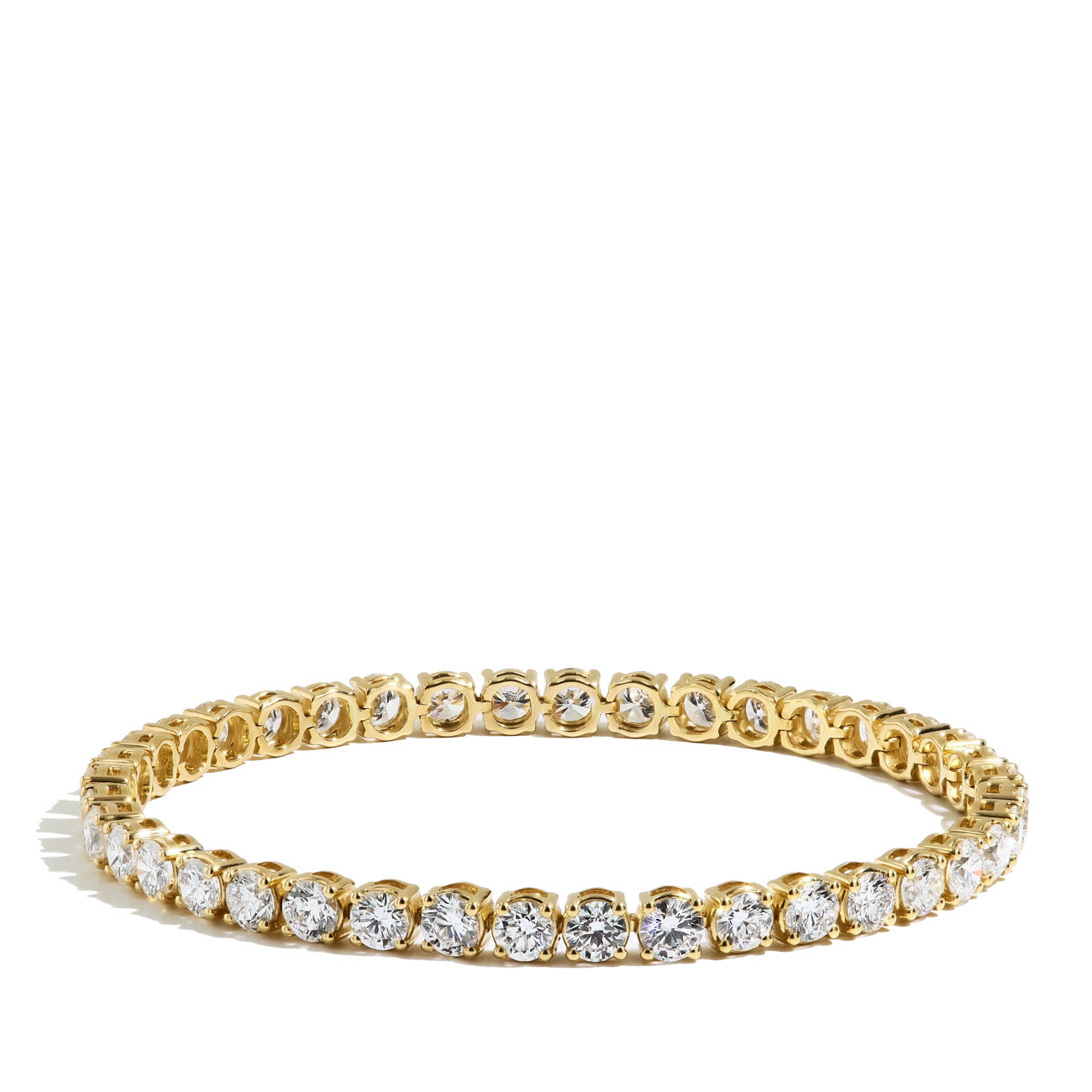 10 Carat Round Lab Grown Diamond Tennis Bracelet