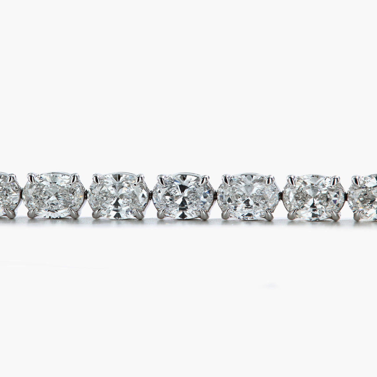12 Carat Diamond Oval Tennis Bracelet in Platinum
