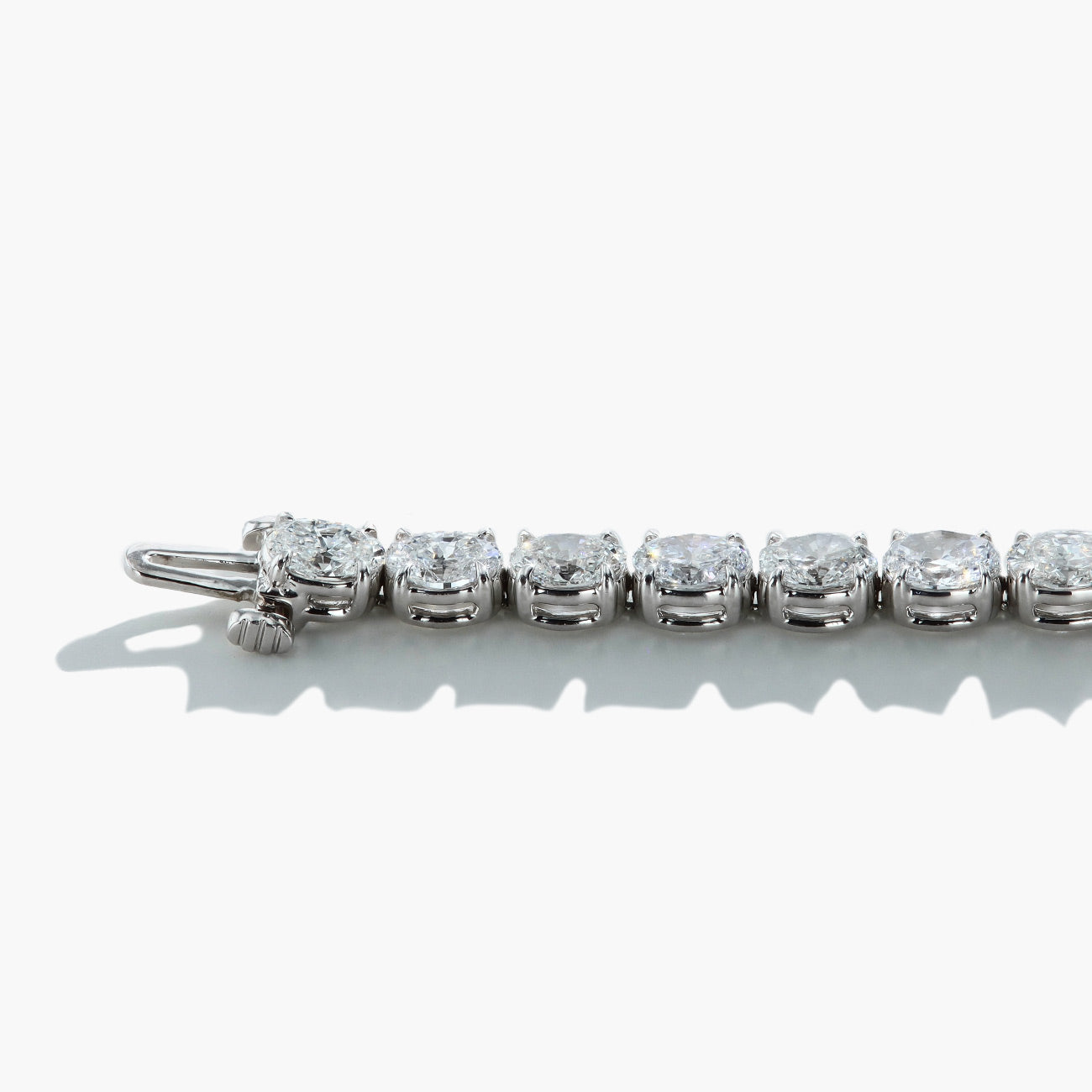 12 Carat Diamond Oval Tennis Bracelet in Platinum