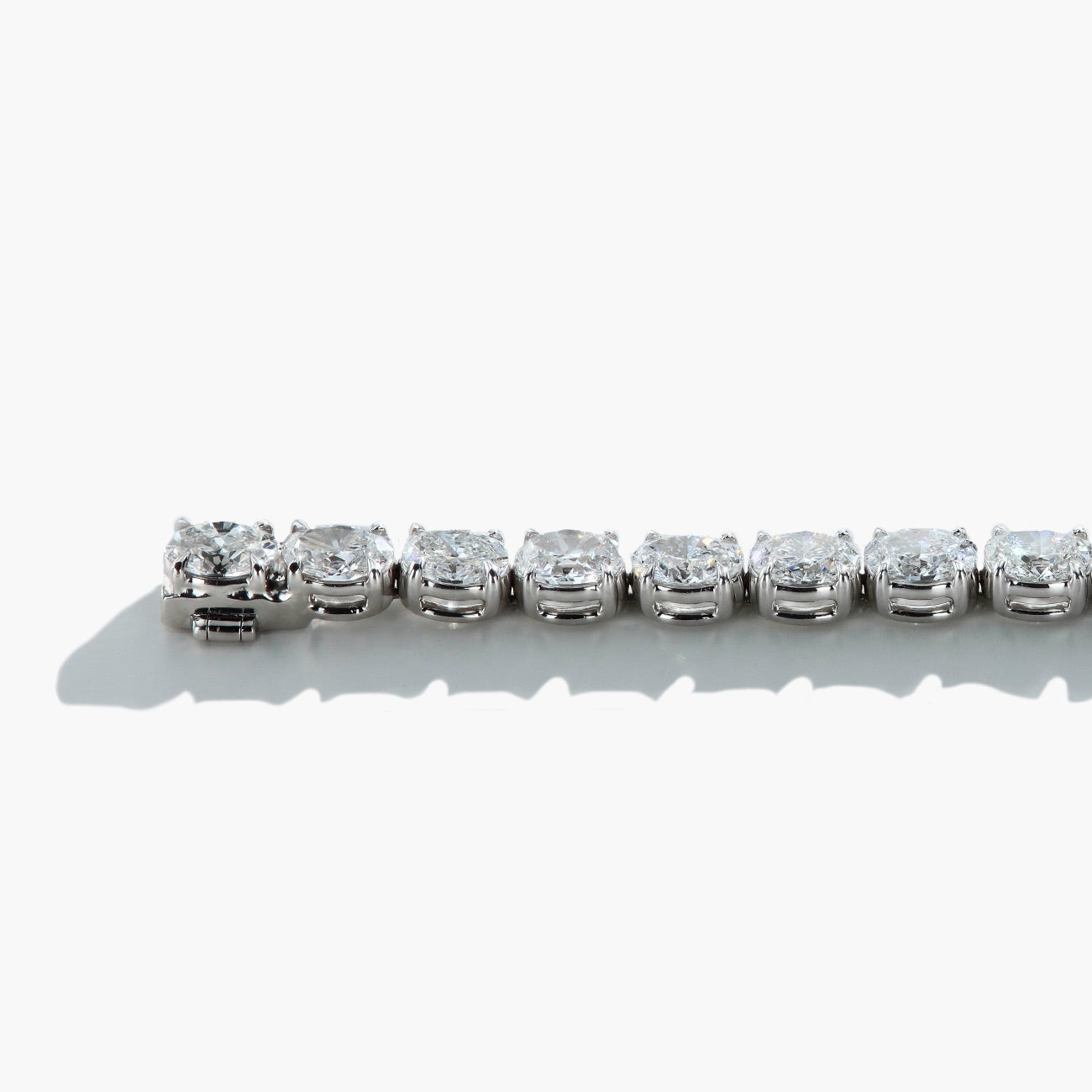 12 Carat Diamond Oval Tennis Bracelet in Platinum