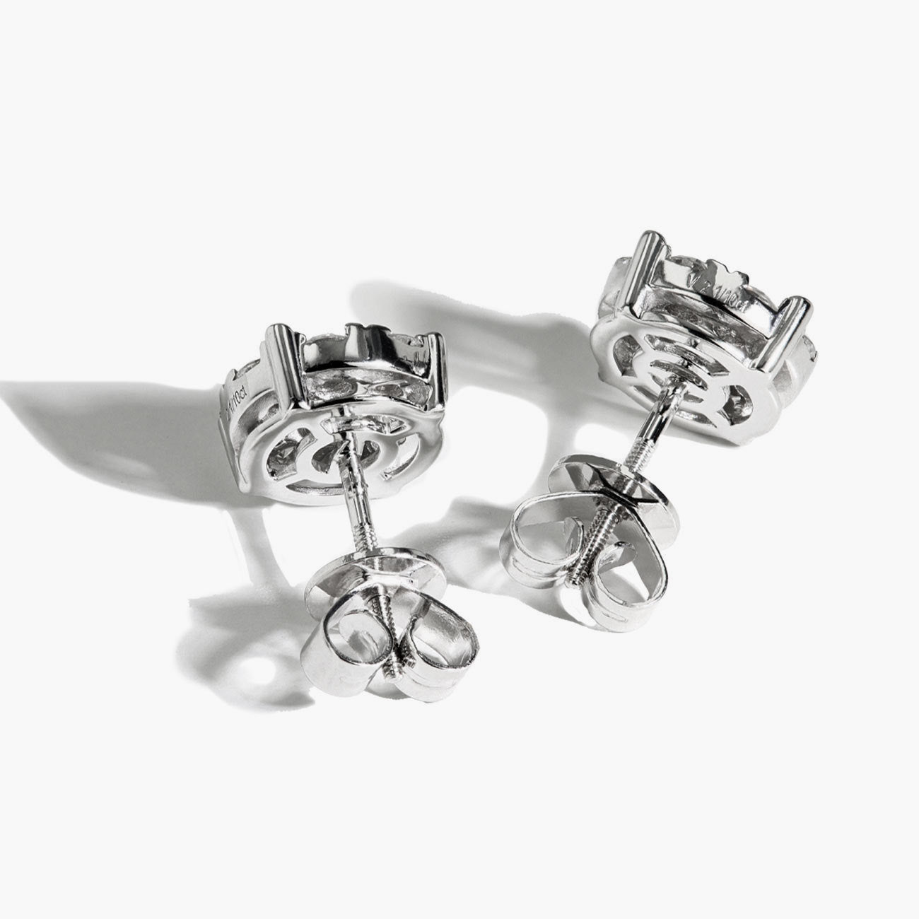 2 Carat Illusion Diamond Studs in 14k White Gold