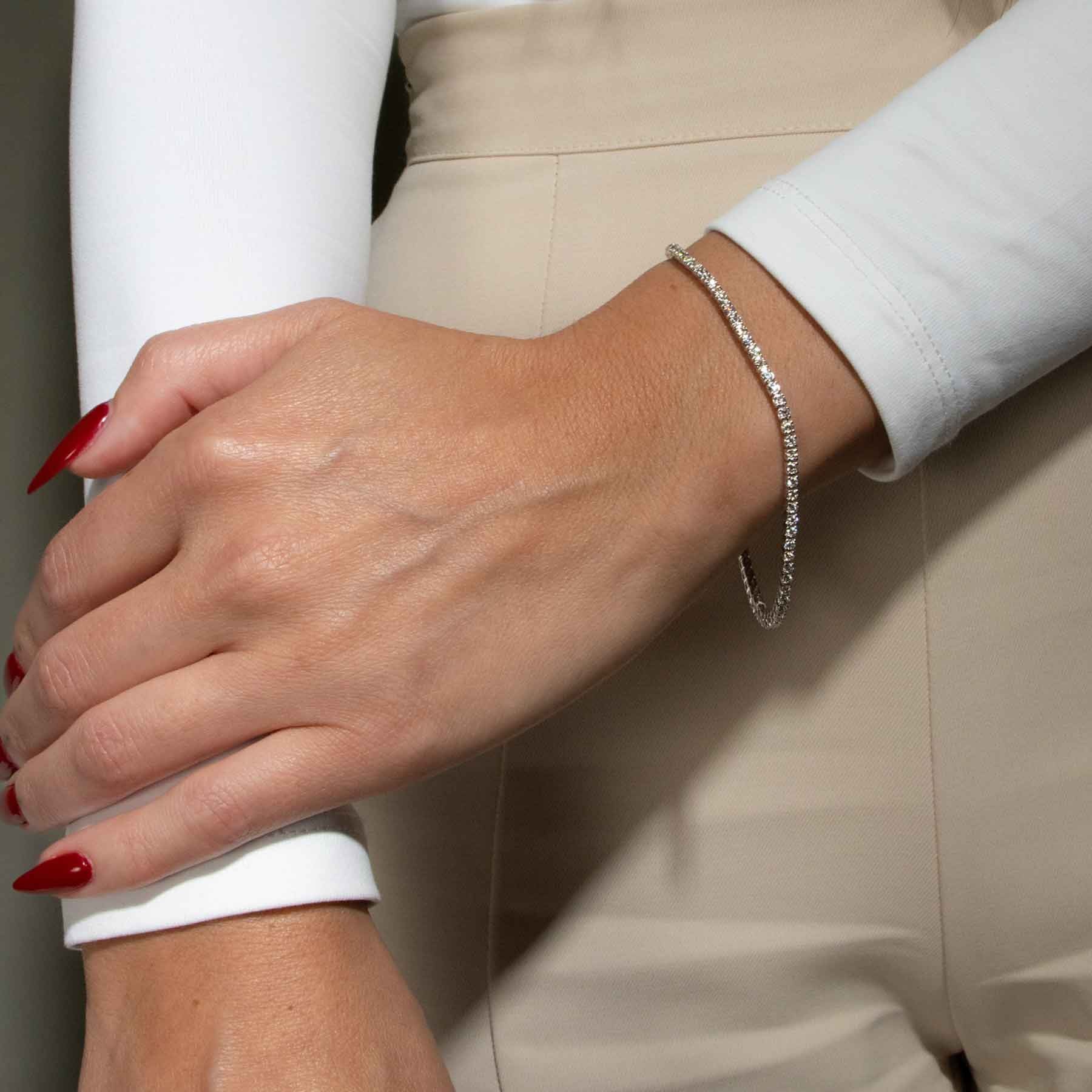 2 Carat Diamond Tennis Bracelet in 14k White Gold