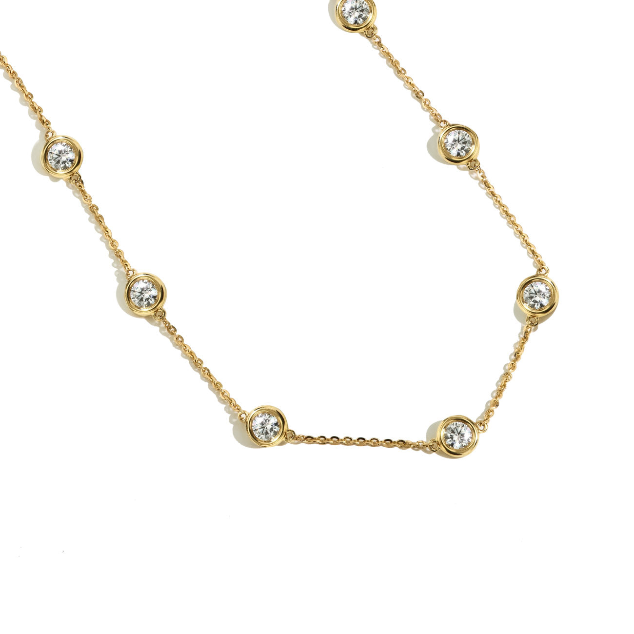 Three Carat Diamond By the Yard Lab Grown Necklace