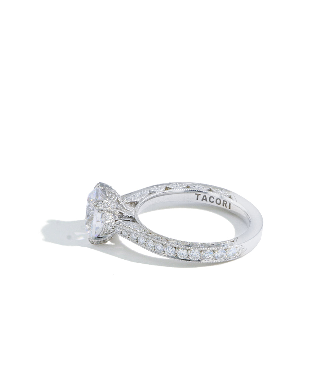 Tacori RoyalT Pave Diamond Platinum Engagement Setting