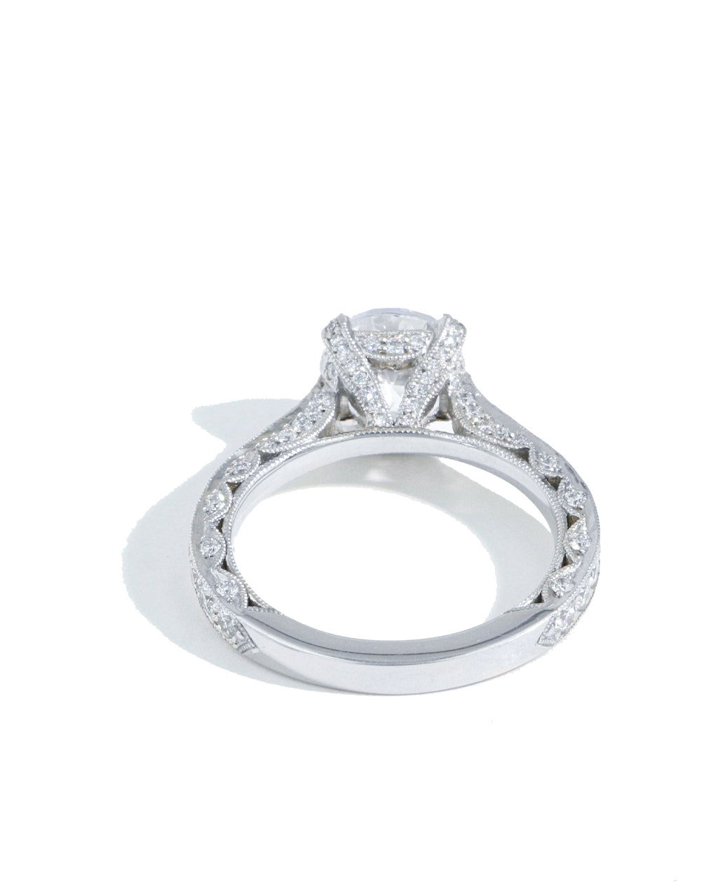 Tacori RoyalT Pave Diamond Platinum Engagement Setting