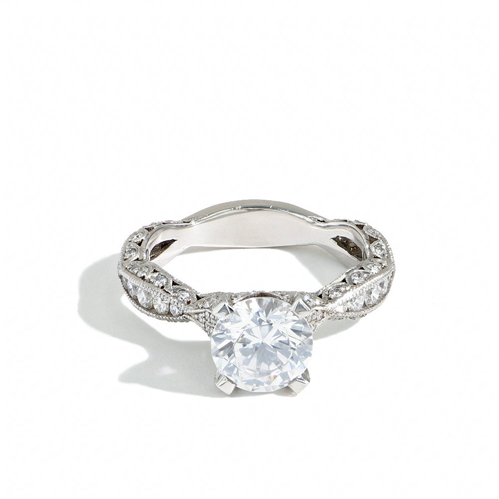 Tacori RoyalT Pave Ribbon Engagement Ring