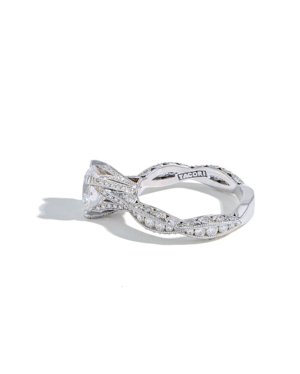 Tacori RoyalT Pave Ribbon Engagement Ring