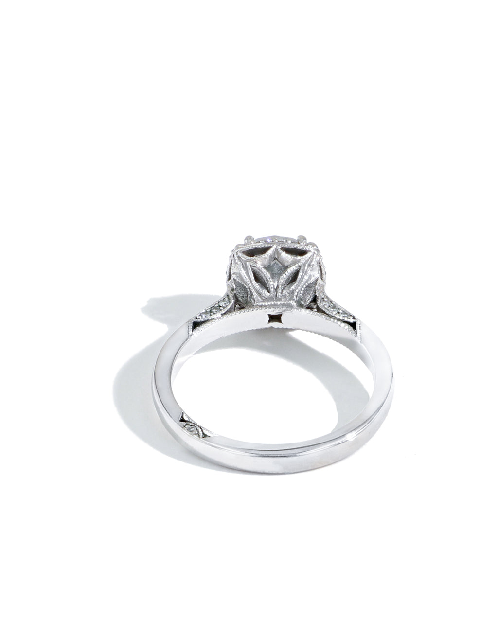 Tacori Dantela Round Solitaire Diamond Crown Engagement Ring Setting
