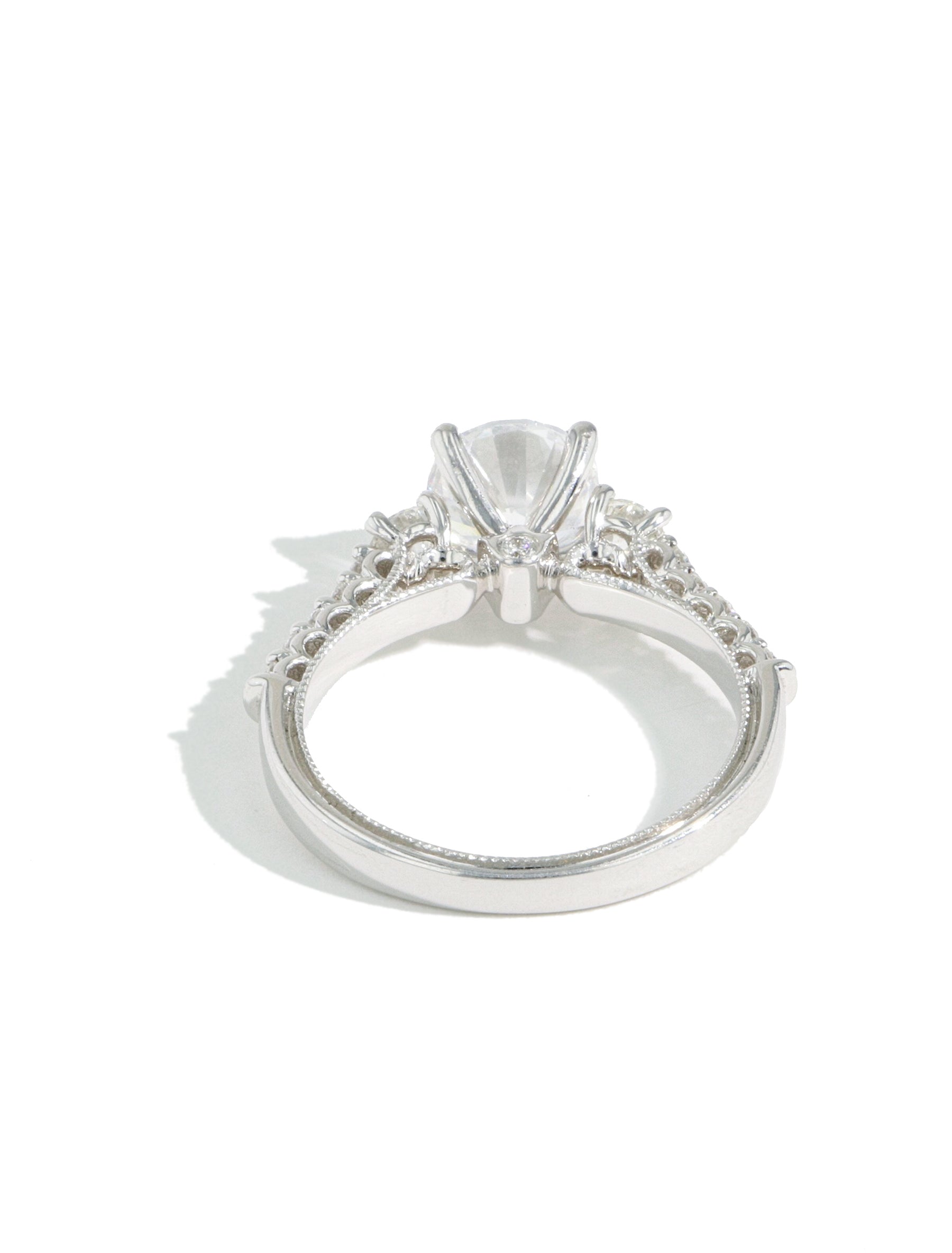 Verragio Classic Round Diamond Three Stone Engagement Ring Setting