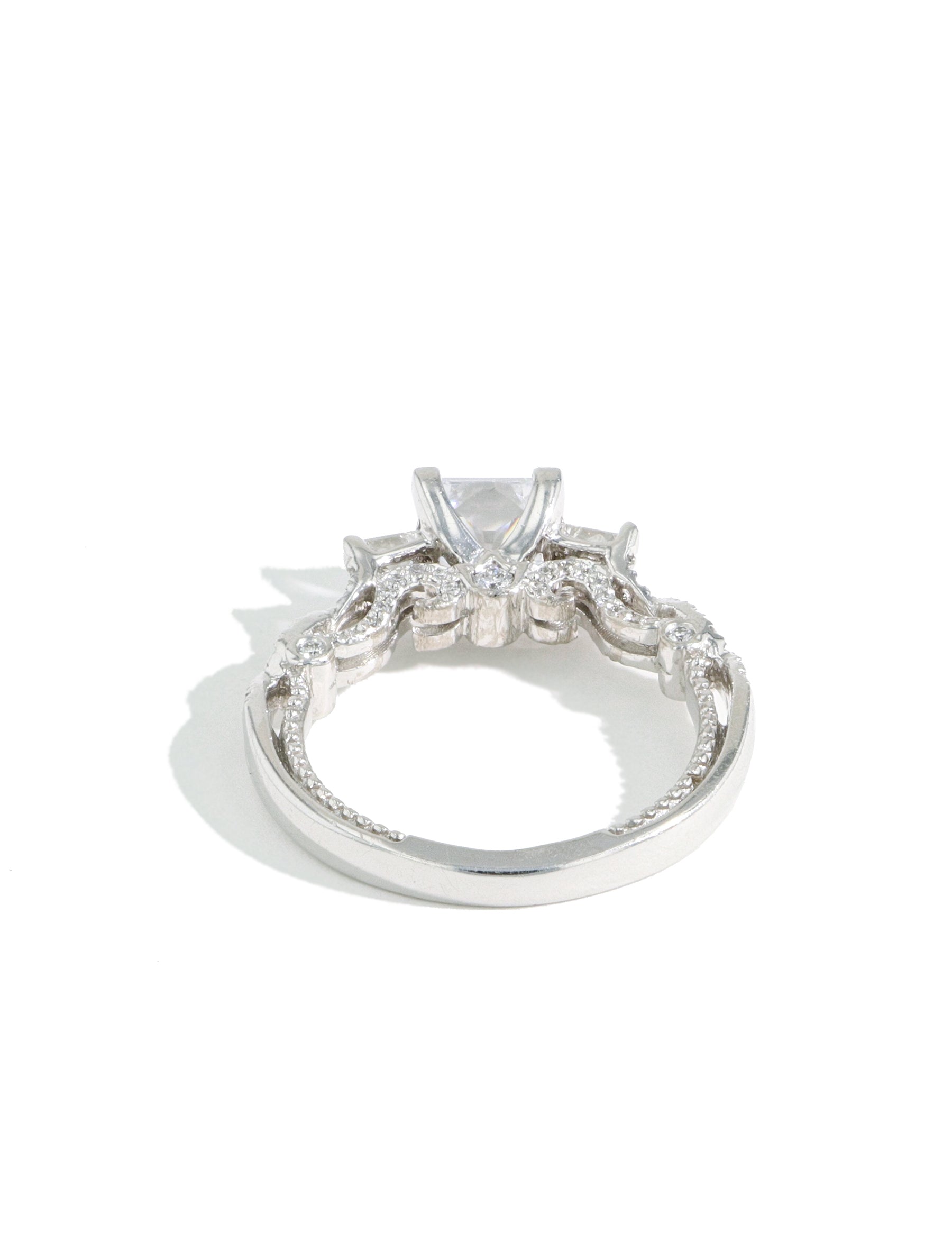 Verragio Insignia Princess Cut Diamond Three Stone Engagement Ring Setting