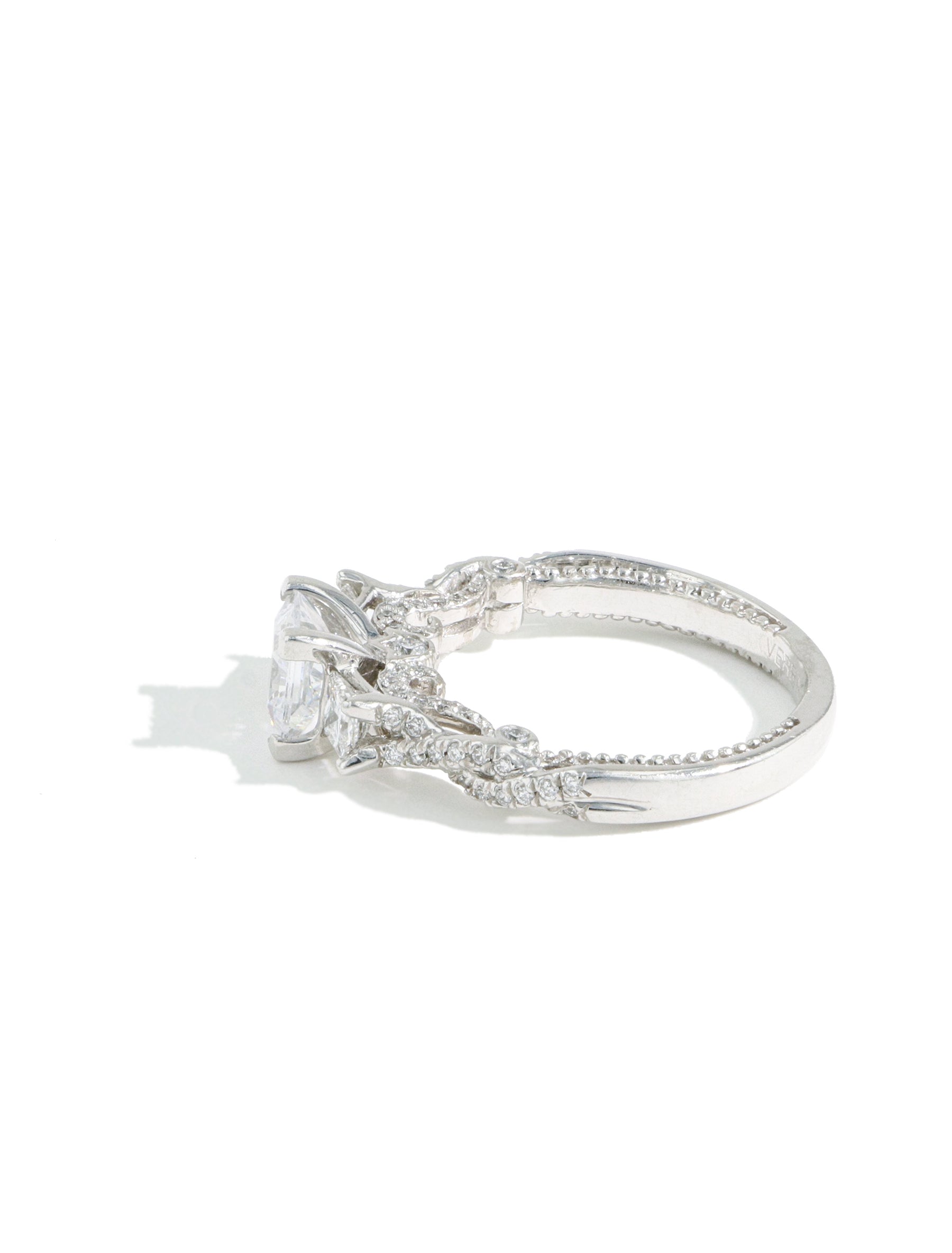 Verragio Insignia Princess Cut Diamond Three Stone Engagement Ring Setting