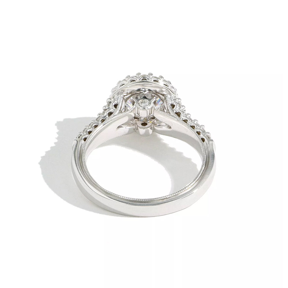 Verragio Classic Round Diamond Halo Pave Engagement Ring Setting