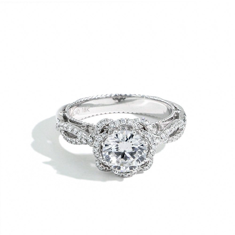 Verragio Venetian Round Flower Halo Engagement Ring Setting
