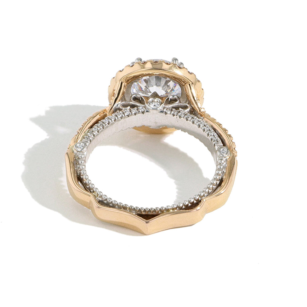 Verragio Venetian Two Tone Round Double Halo Engagement Ring Setting