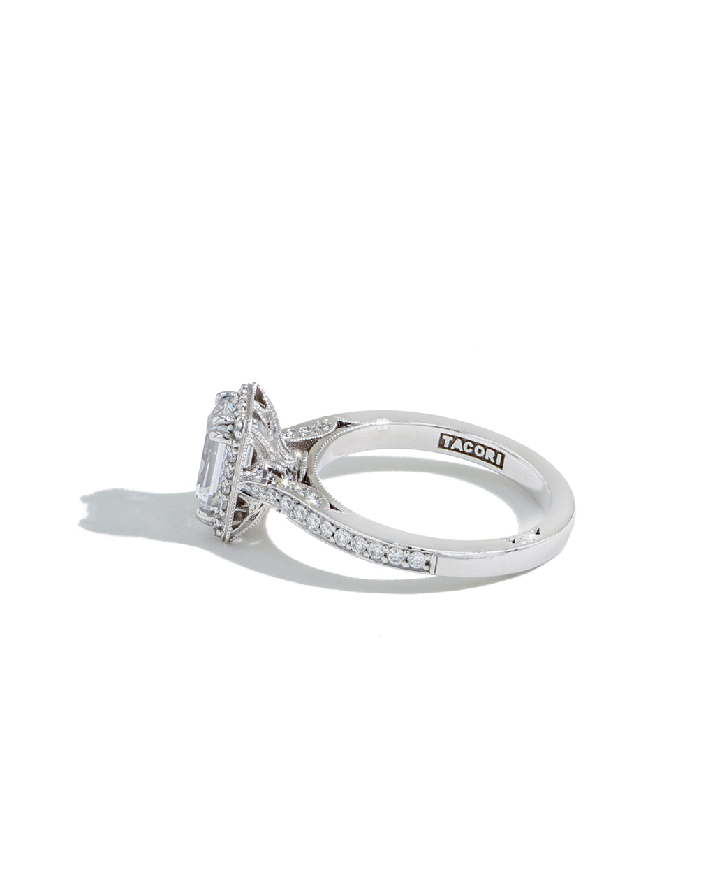 Tacori Dantela Emerald Cut Bloom Engagement Setting