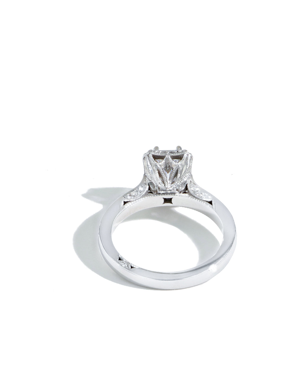 Tacori Dantela Emerald Cut Bloom Engagement Setting