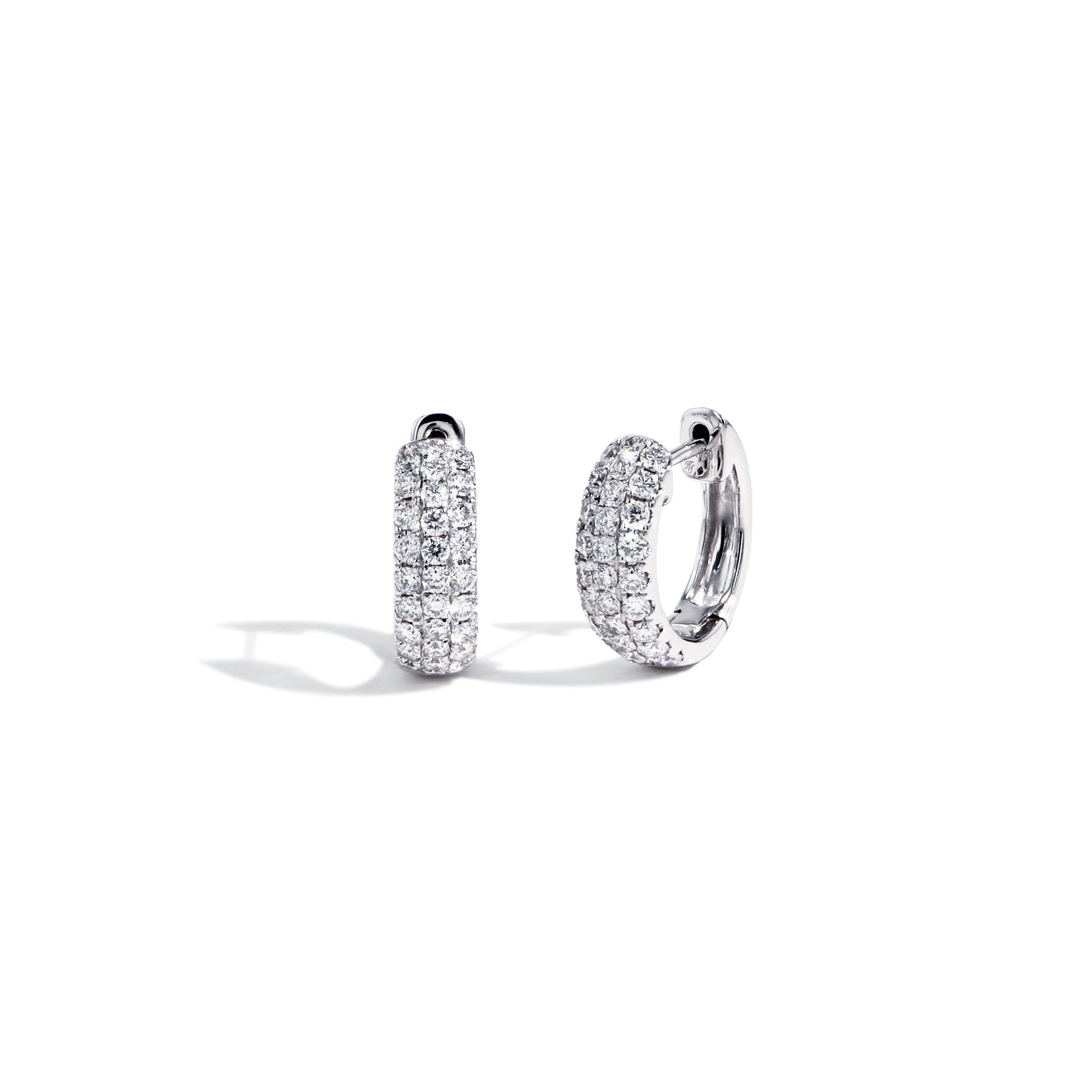 .74ctw Pavé Diamond Huggie Earrings