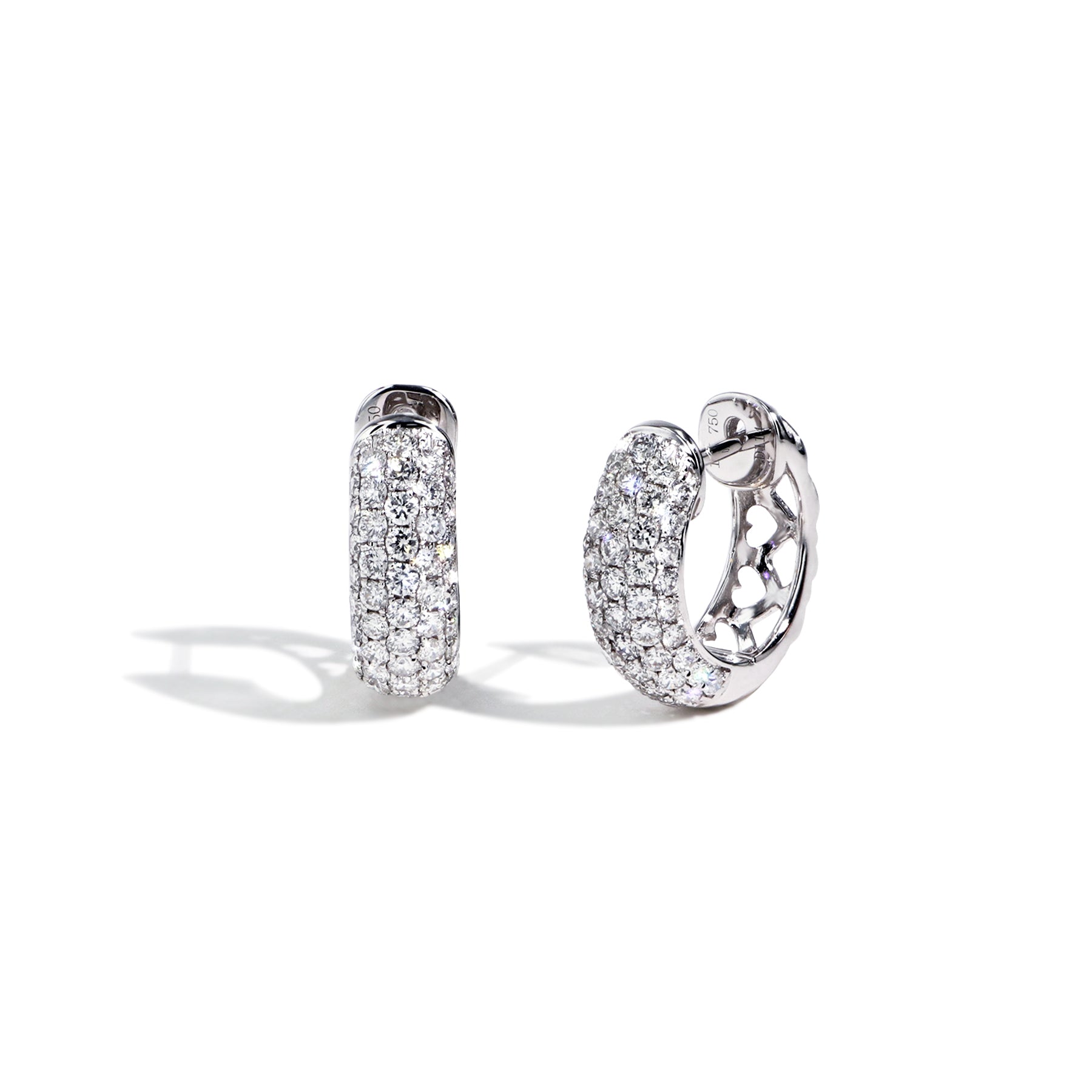1.14ctw Pavé Diamond Huggie Earrings