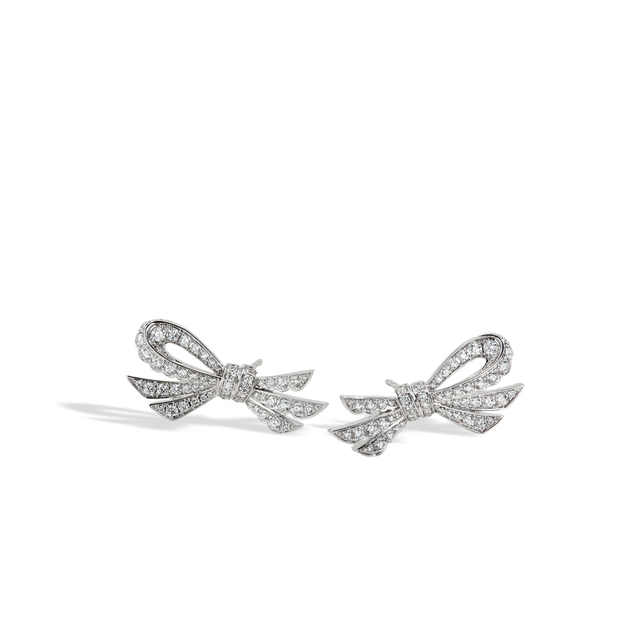 Diamond Pavé Bow Stud Earrings