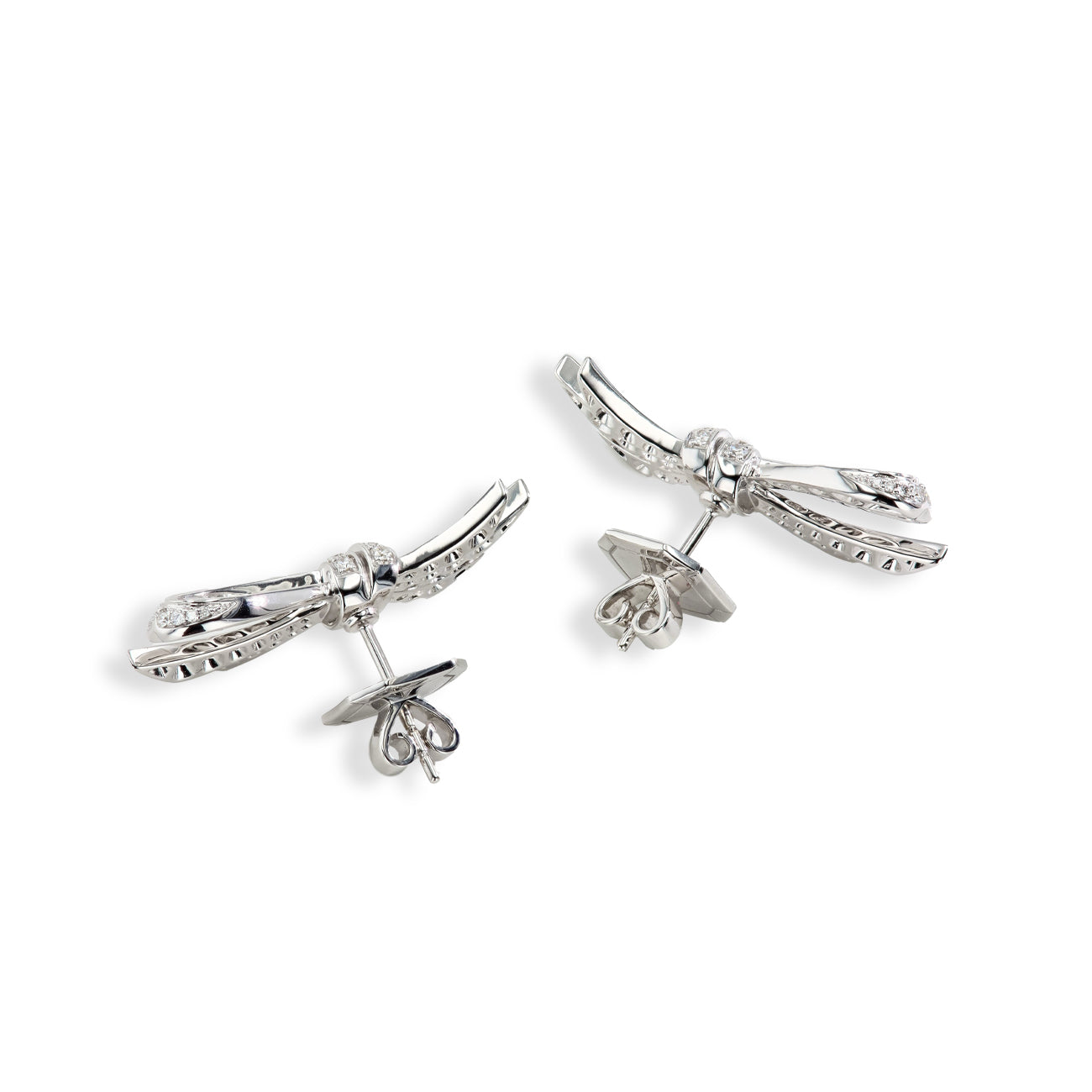 Diamond Pavé Bow Stud Earrings