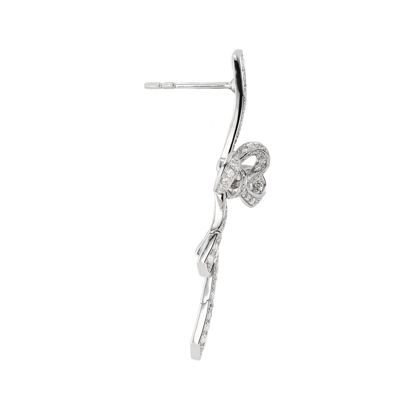 Diamond Pavé Bow Drop Earrings