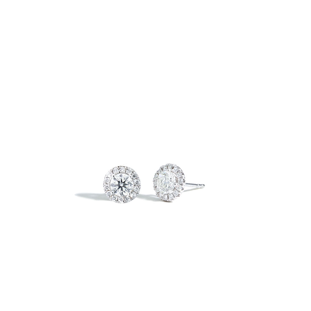 Private Label Diamond Halo Stud Earrings - .50 ctw