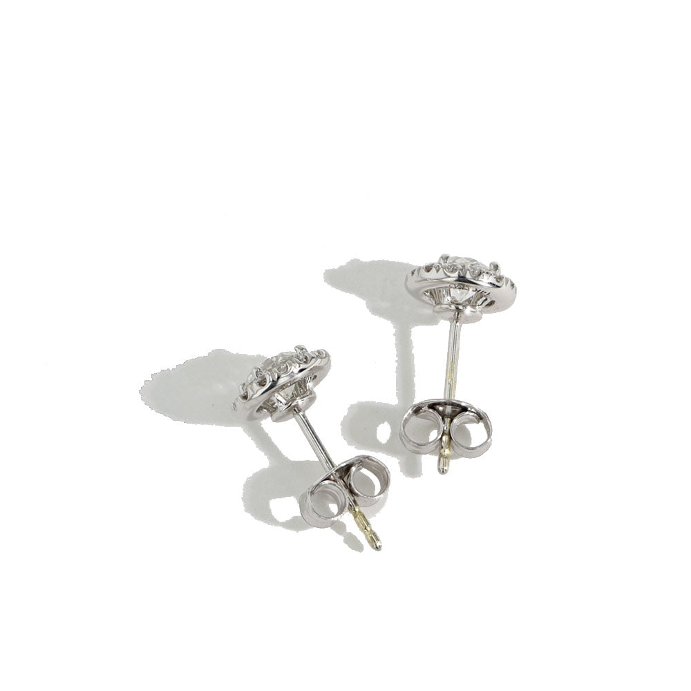 Private Label Diamond Halo Stud Earrings - 1.00 ctw