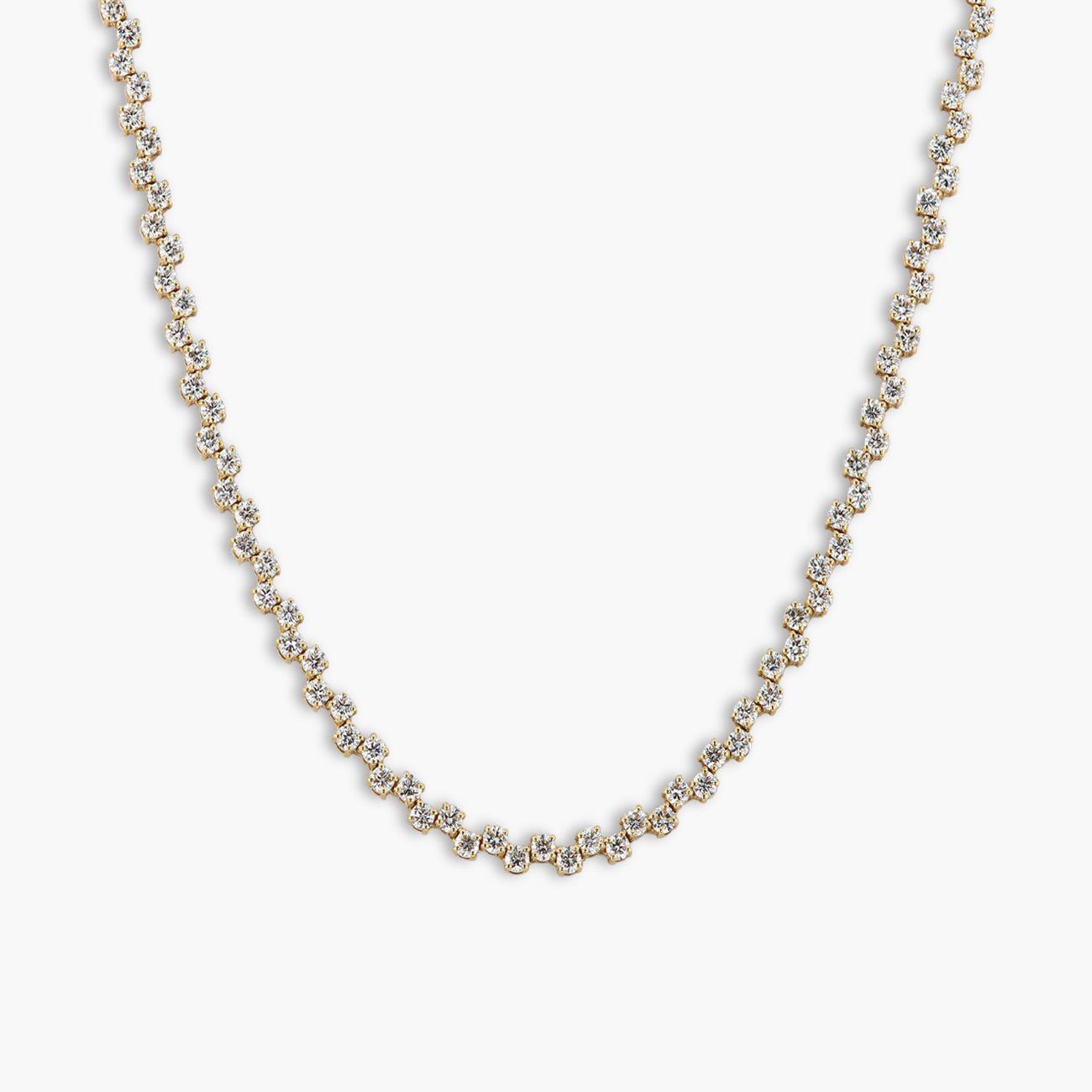 13 Carat Alternating Diamond Tennis Necklace