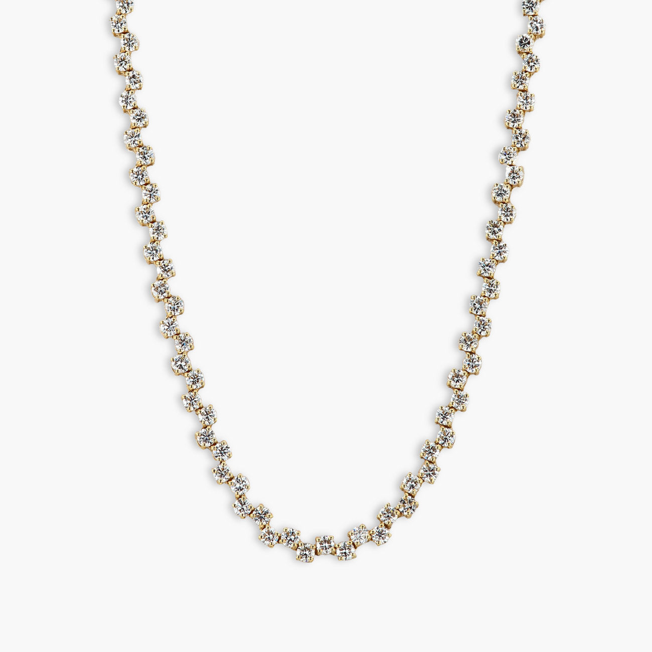 13 Carat Alternating Diamond Tennis Necklace