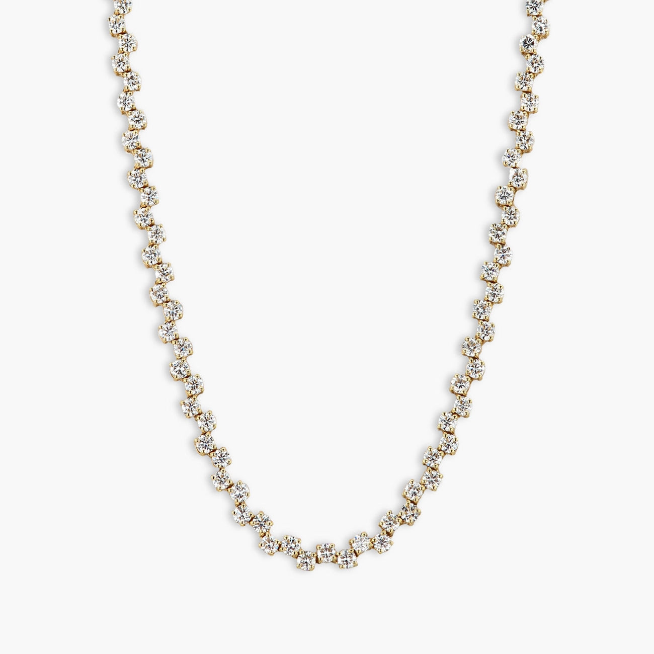 13 Carat Alternating Diamond Tennis Necklace