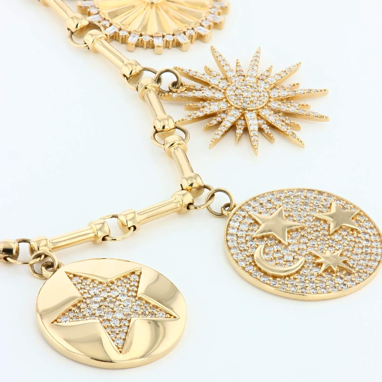 2 Carat Diamond Celestial Charm Necklace