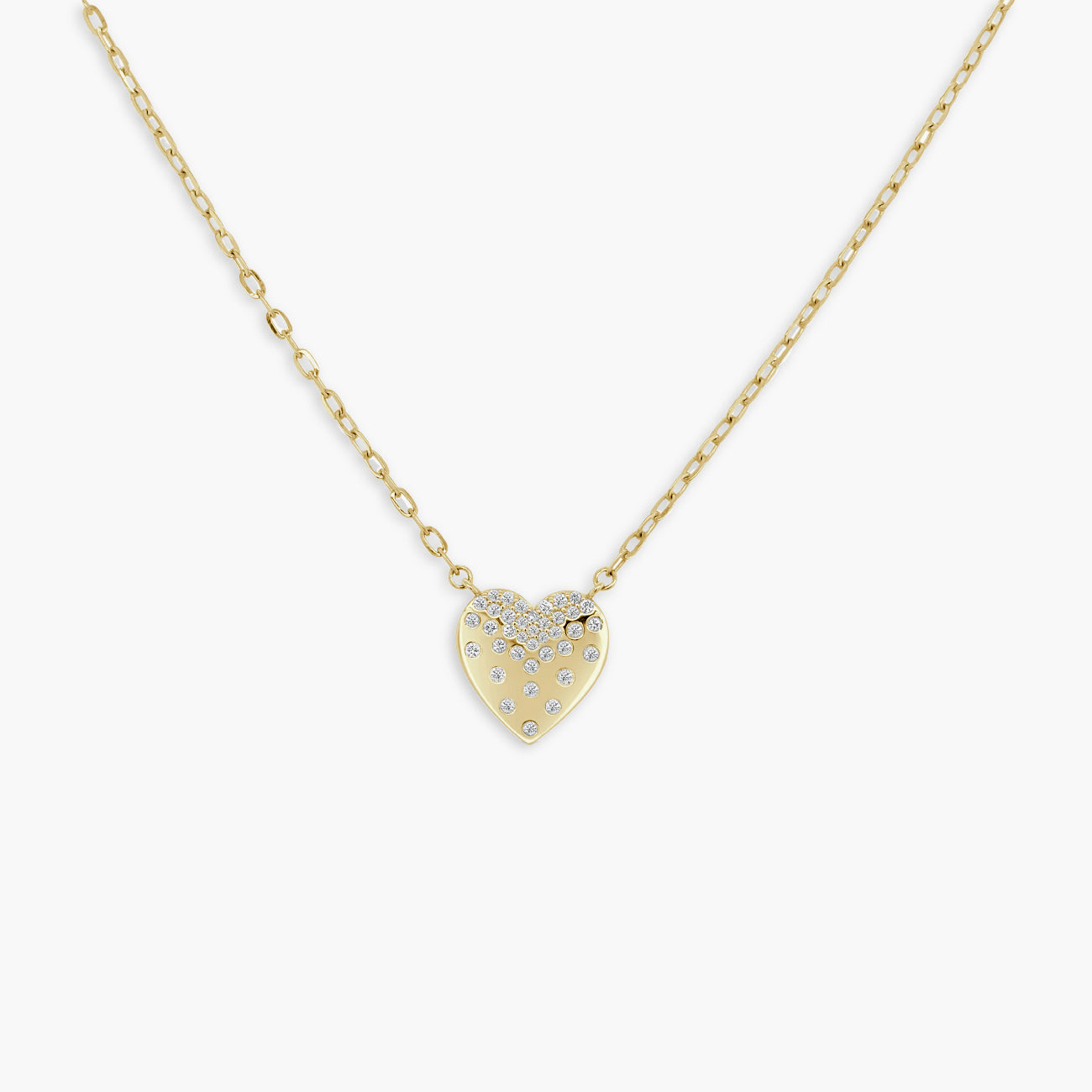 Sprinkle Diamond Heart Necklace