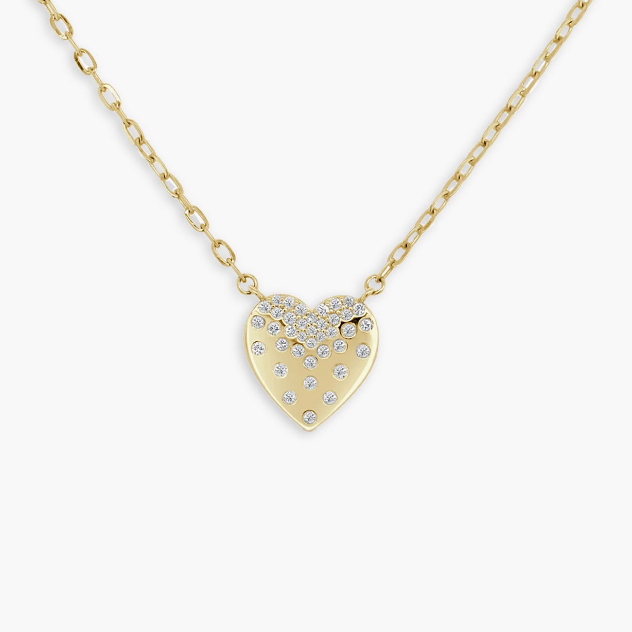 Sprinkle Diamond Heart Necklace